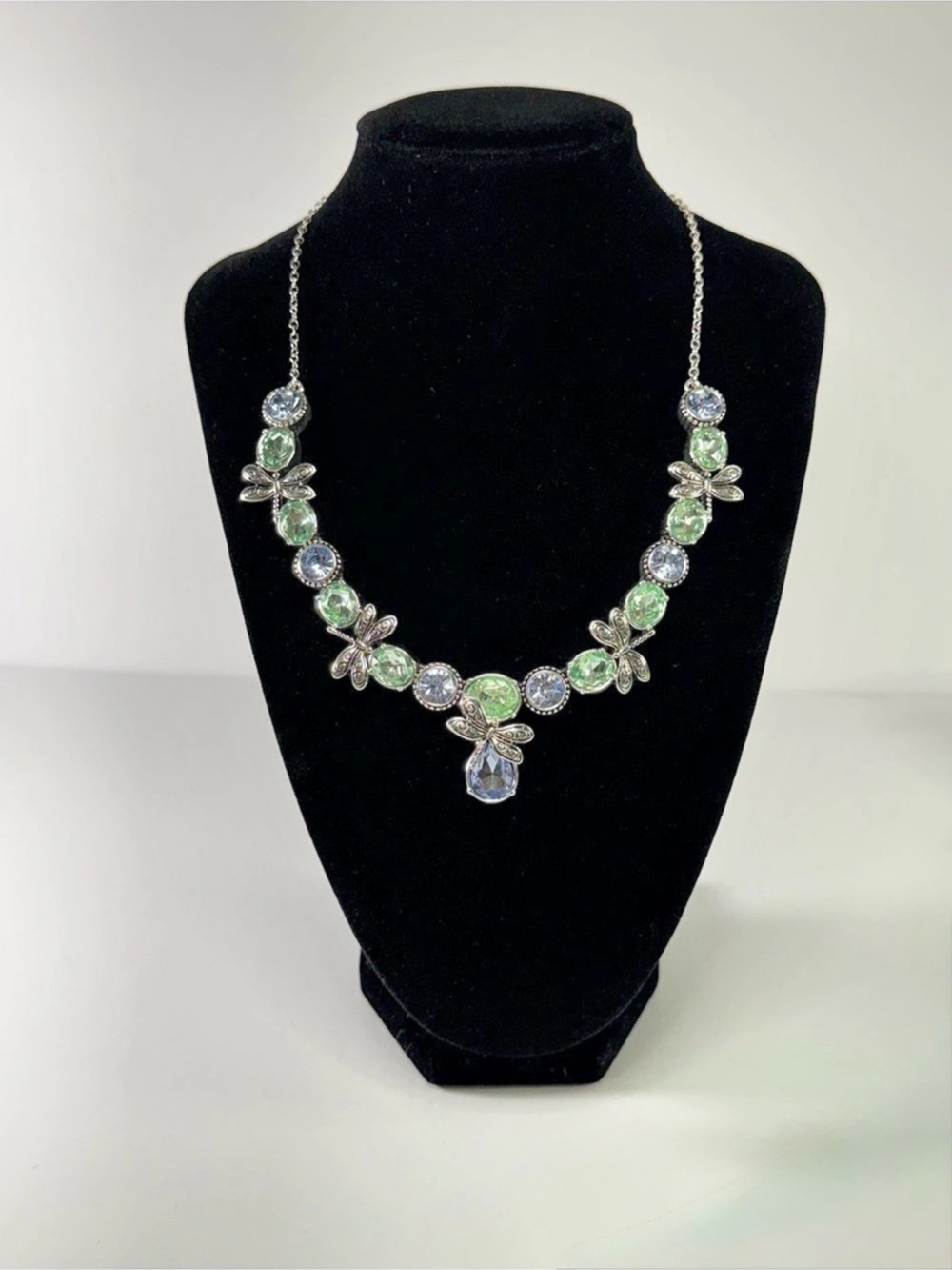 Green & Blue Dragonfly Necklace